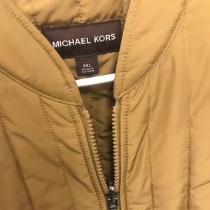 Michael Kors Men’s Quilted Tracksuit Vest Tan XXL